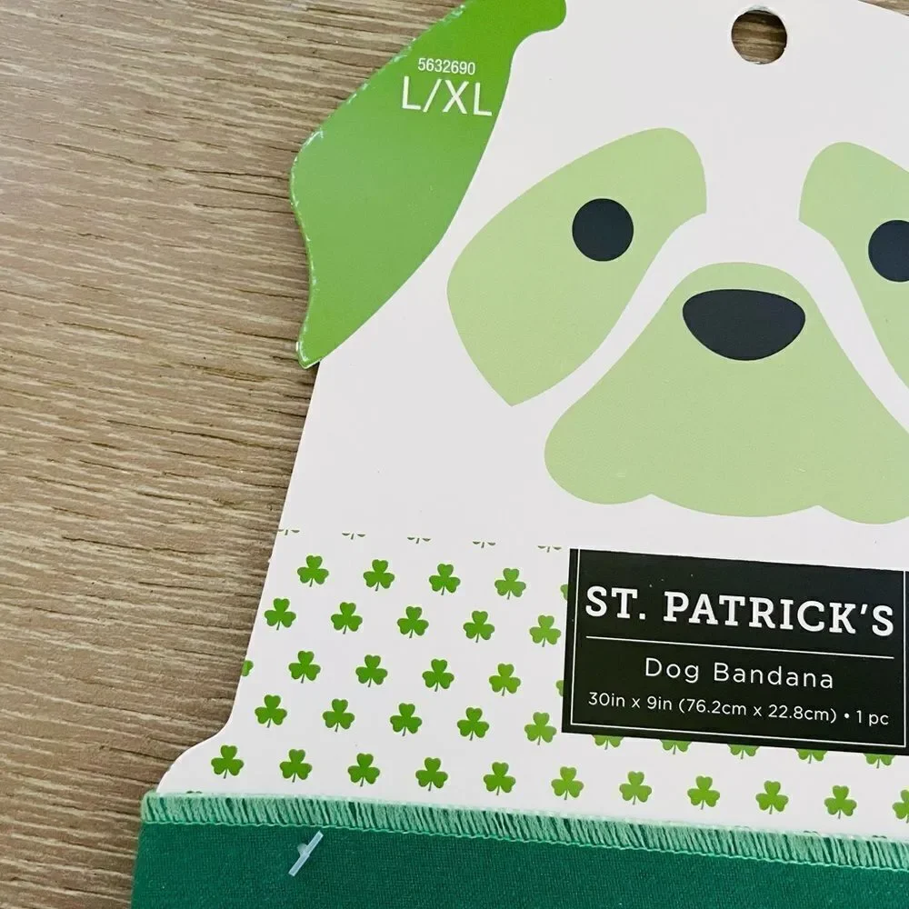NWT St. Patrick Cute Irish Dog Pet Bandana